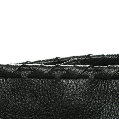 Gucci Pebbled Calfskin Bamboo Tassel Tote Black 11 of 13