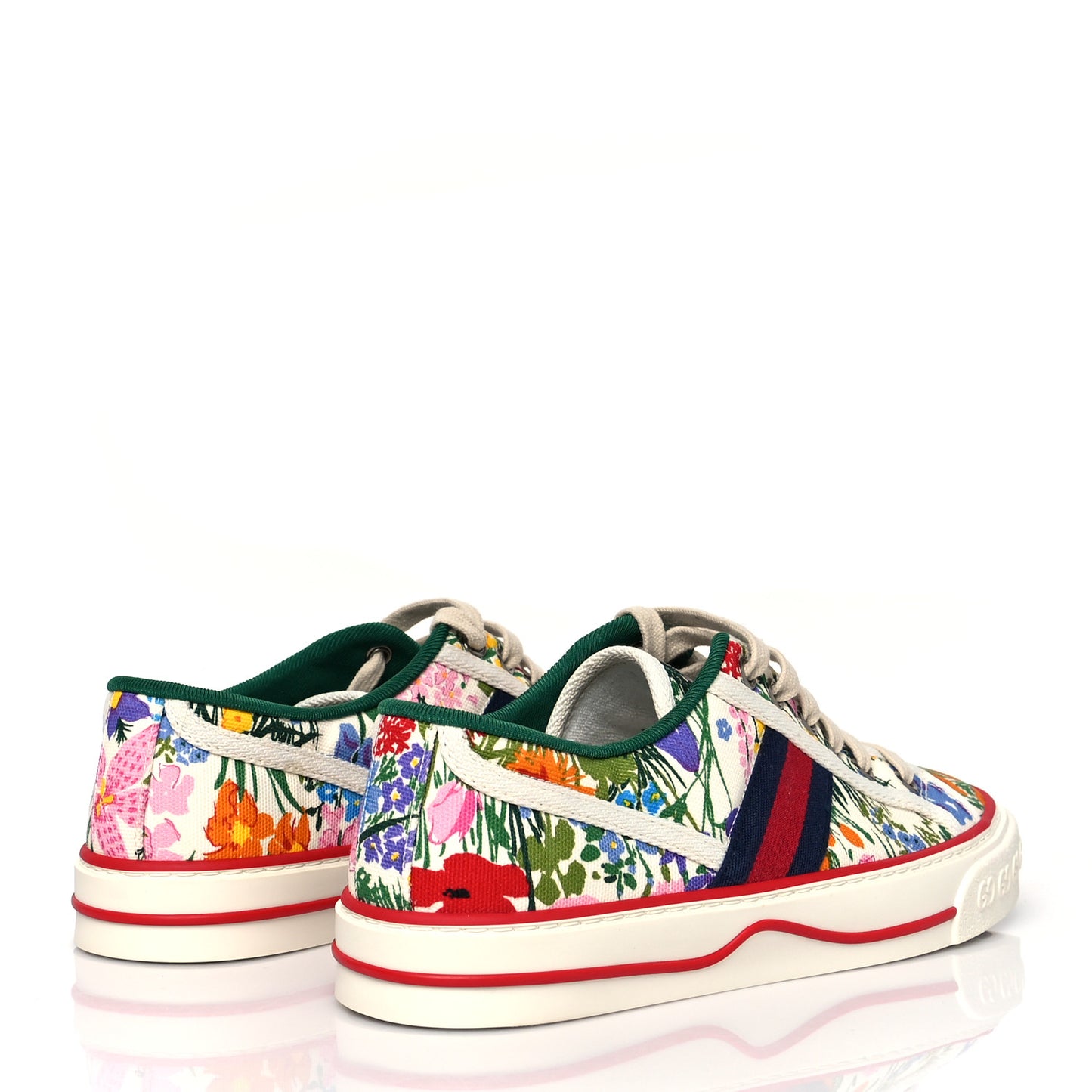 X KEN SCOTT Cotton Web Floral Womens 1977 Tennis Sneakers 38 Ivory Pink Mystic White