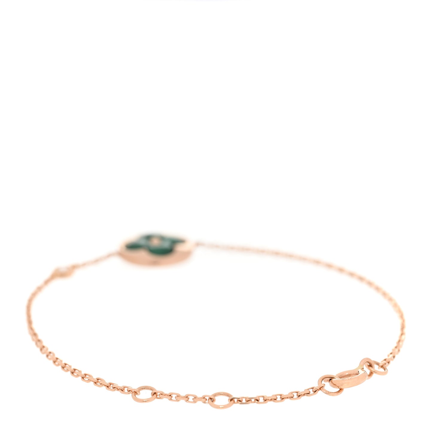 18K Pink Gold Diamond Malachite Blossom BB Sun Bracelet