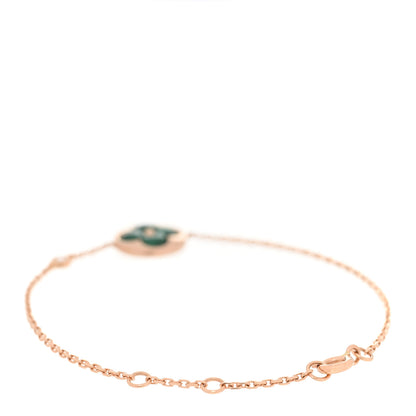 Louis Vuitton 18K Pink Gold Diamond Malachite Blossom BB Sun Bracelet 2 of 4