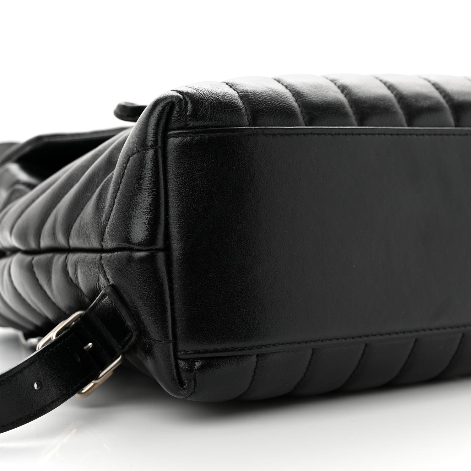 Saint Laurent SAINT LAURENT Calfskin Y Quilted Monogram Small Loulou Backpack Black 9 of 13