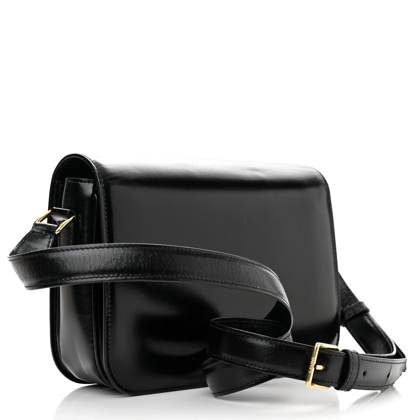 Shiny Calfskin Medium Triomphe Black