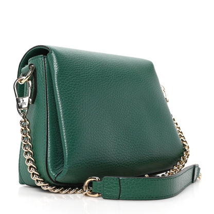 Gucci Dollar Calfskin Interlocking G Crossbody Bag Emerald 3 of 10