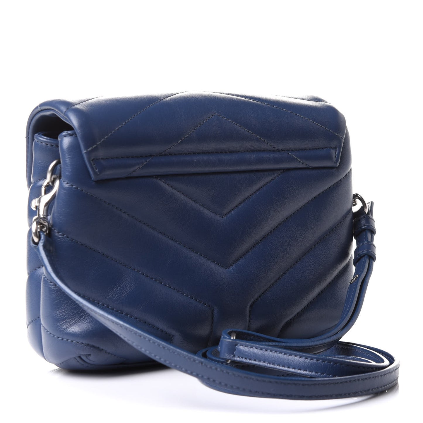 Calfskin Y Quilted Monogram Toy Loulou Chain Satchel Denim