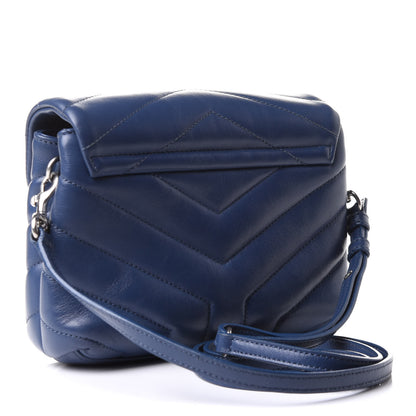 Saint Laurent Calfskin Y Quilted Monogram Toy Loulou Chain Satchel Denim 3 of 10