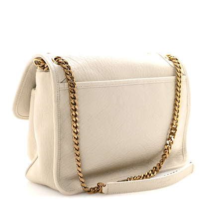 Saint Laurent Grained Lambskin Monogram Medium Niki Chain Satchel Crema Soft 3 of 10