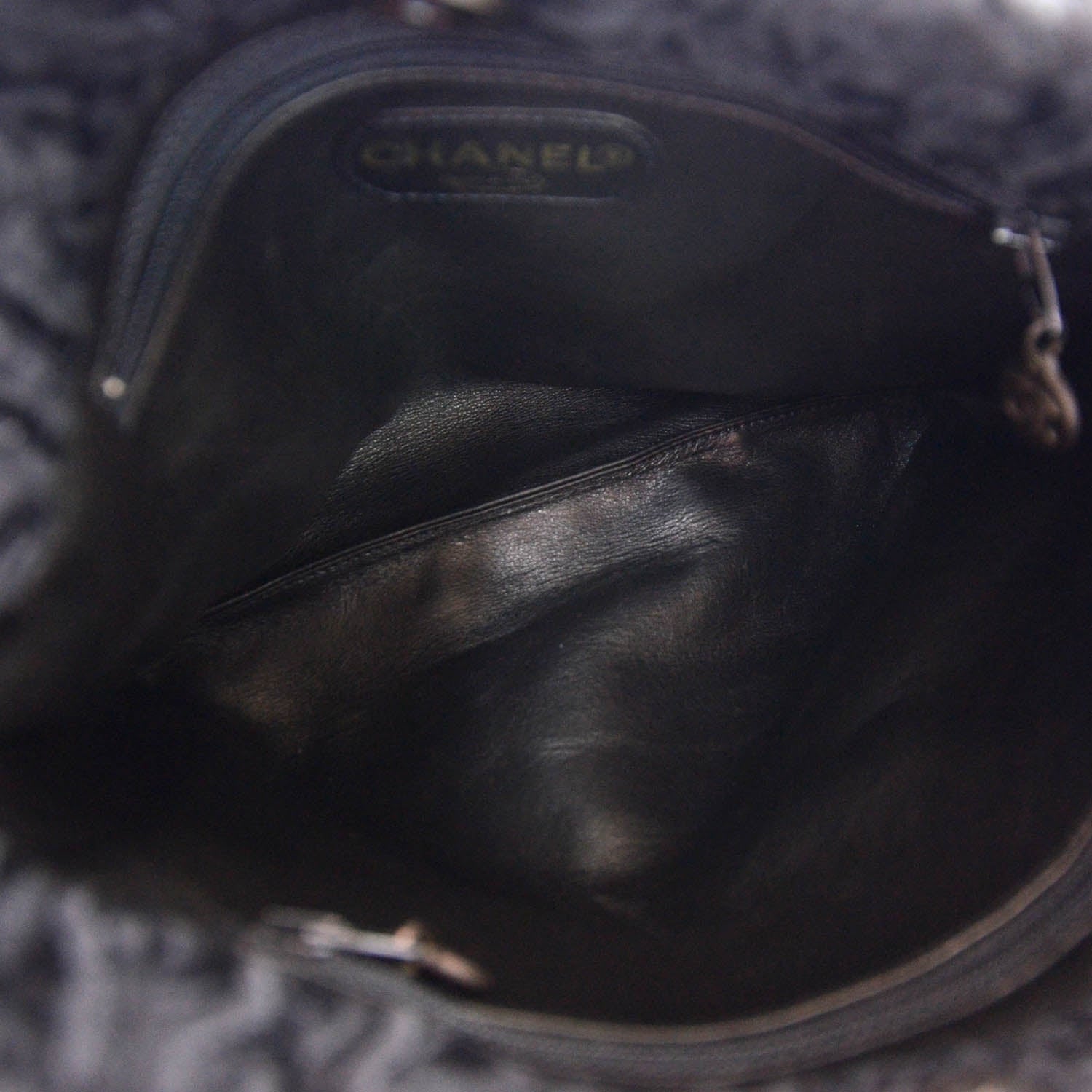 Chanel Persian Lamb Fur Tote Black 7 of 8