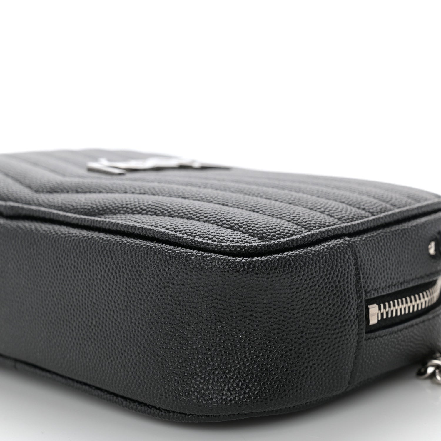 Saint Laurent Grain De Poudre Matelasse Monogram Mini Lou Camera Bag Black 10 of 10