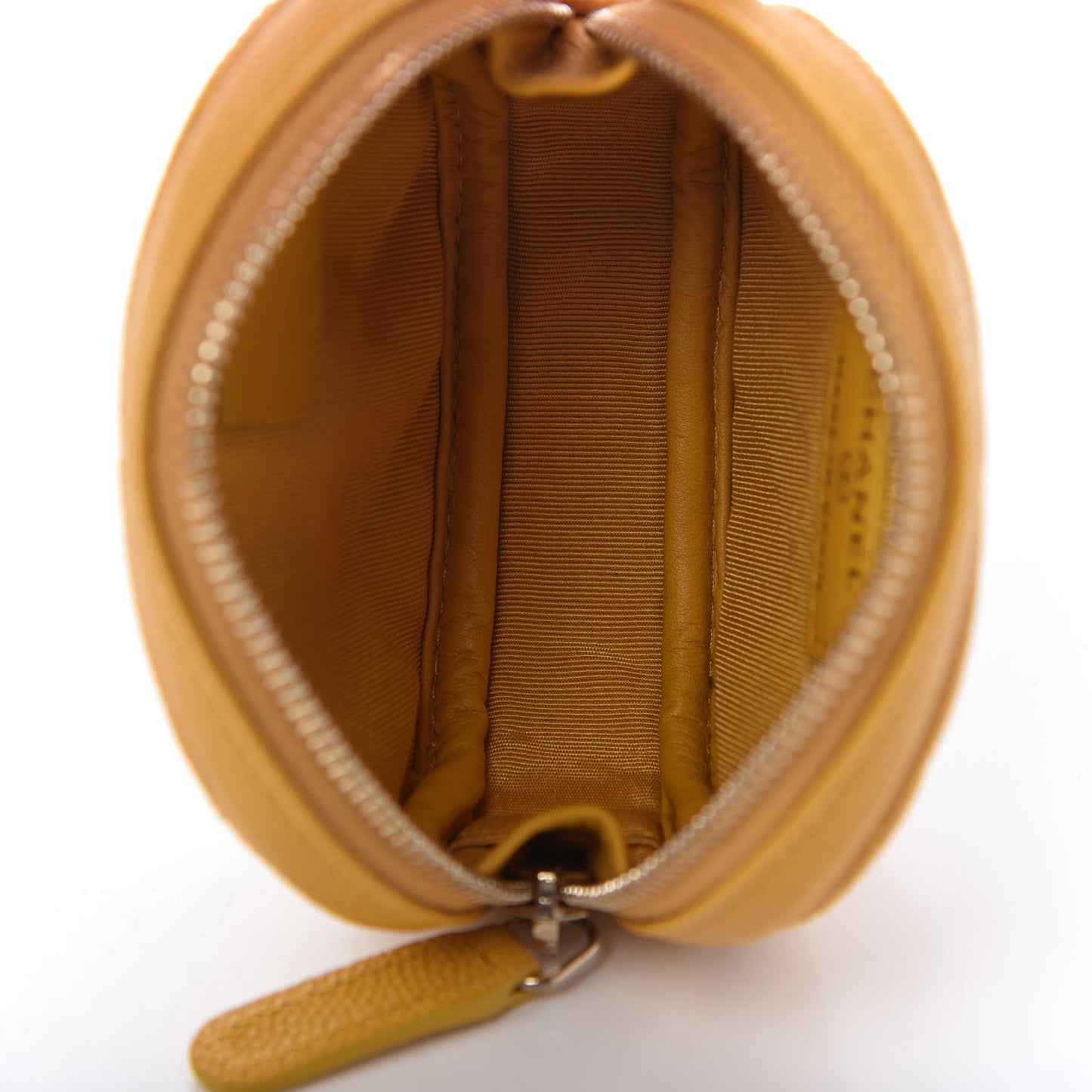 Caviar Quilted Zip Around Classic Coin Purse Yellow