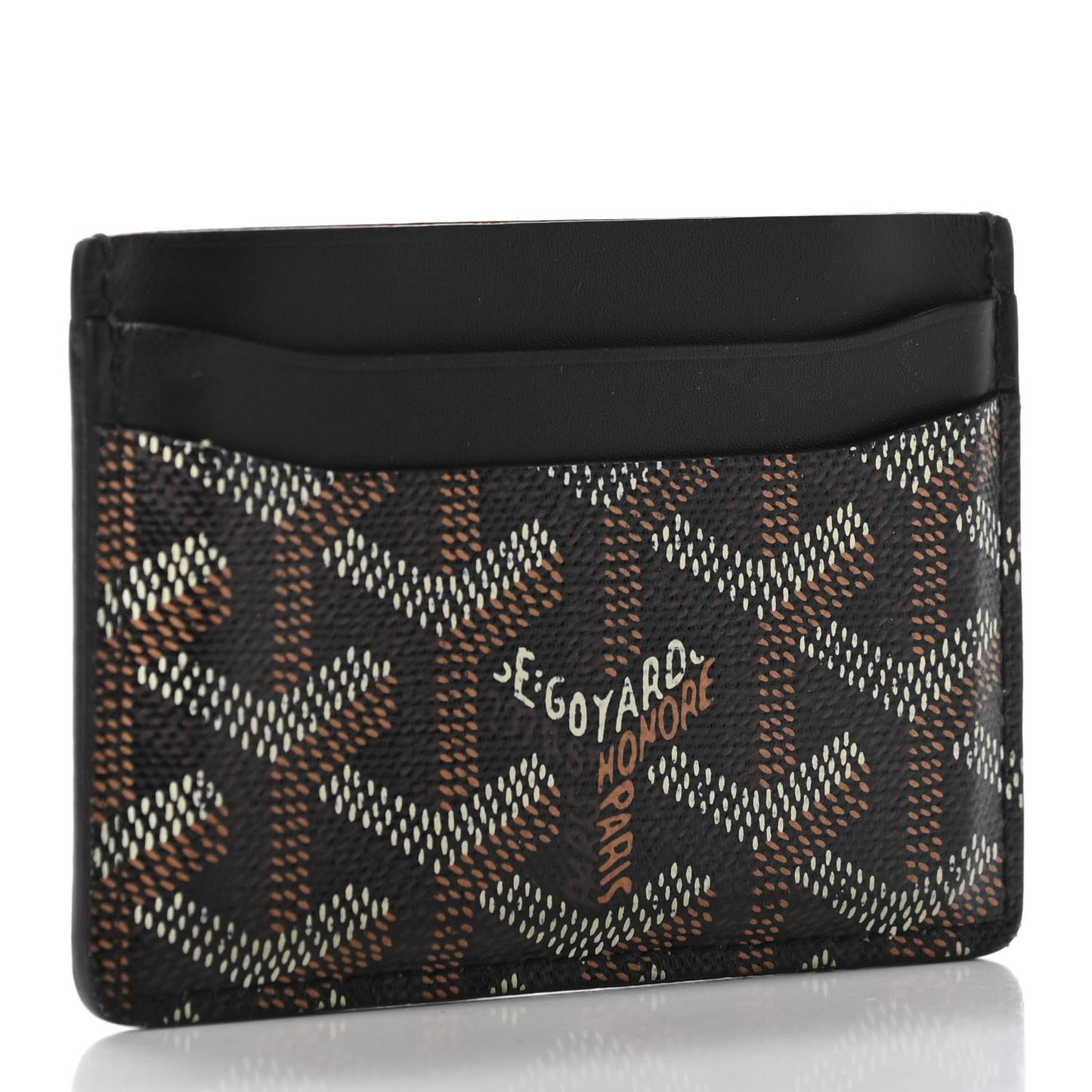 Goyardine Saint Sulpice Card Holder Black