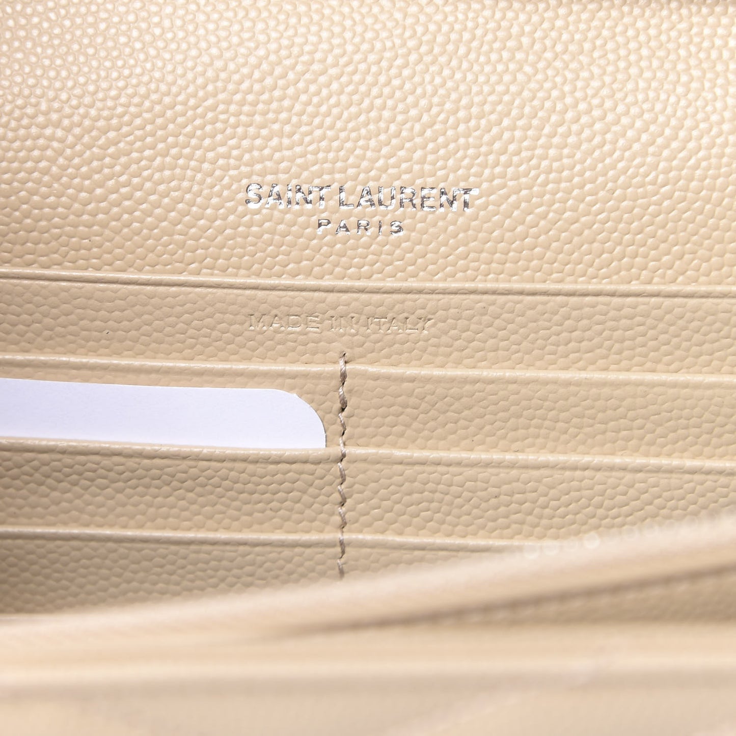 Grain De Poudre Matelasse Chevron Monogram Chain Wallet Nude Powder