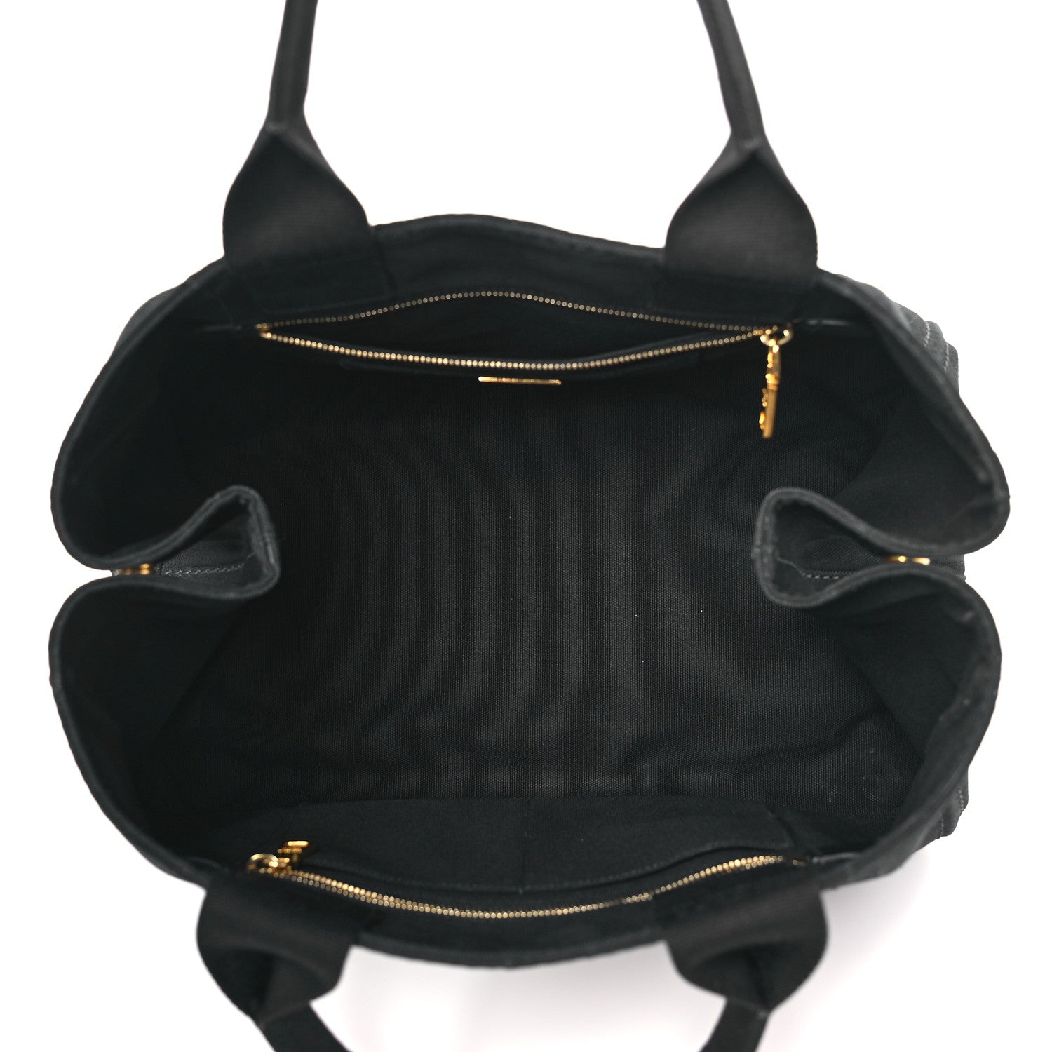 Prada Canvas Large Canapa Logo Tote Black 5 of 9