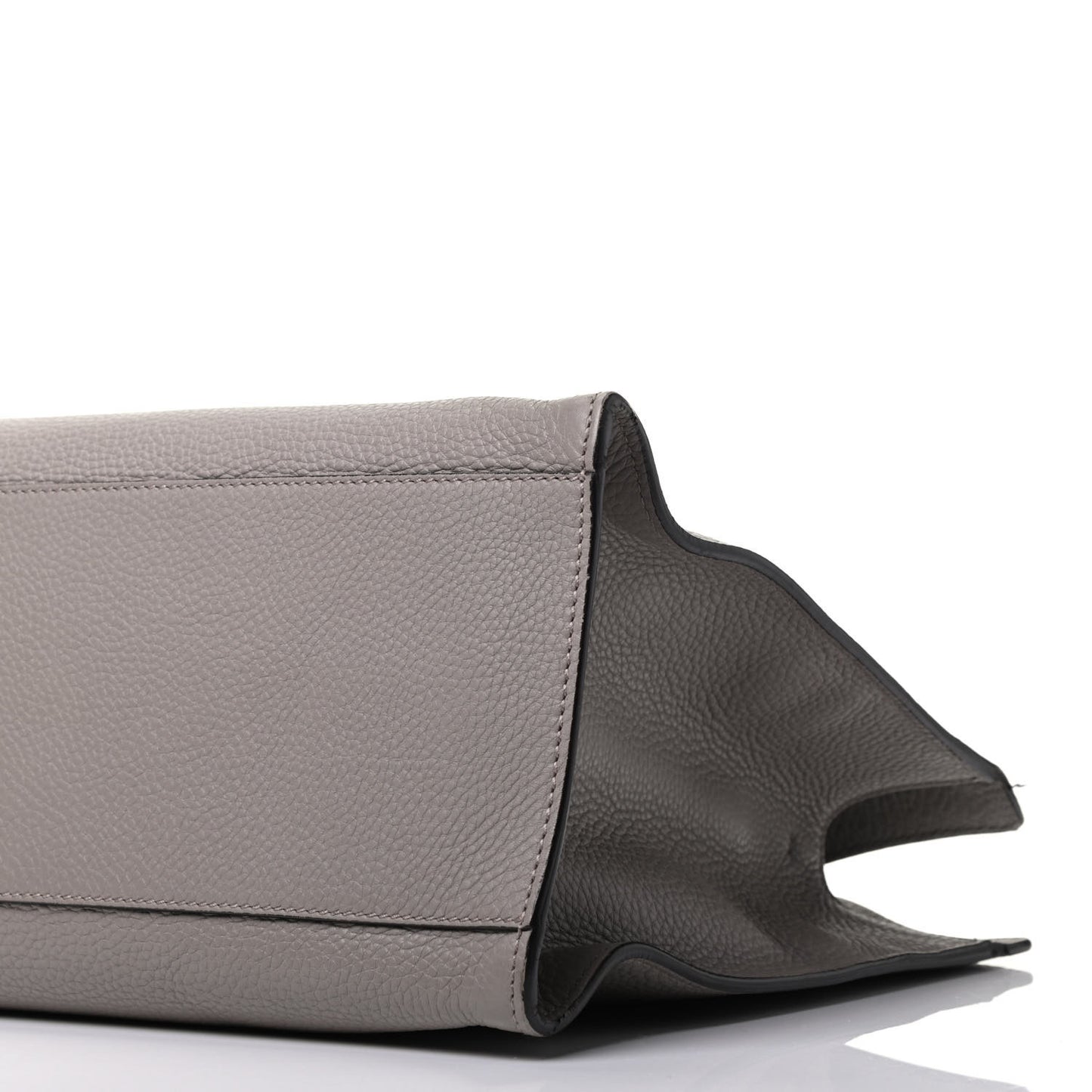 Calfskin Medium Bamboo Shopper Light Grey