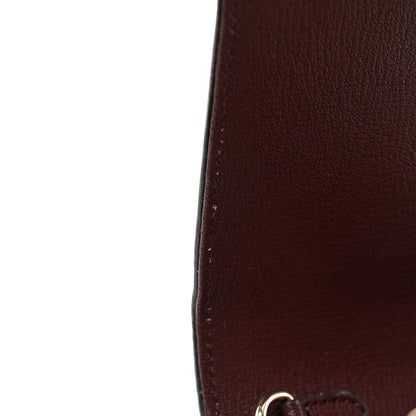 Jimmy Choo Calfskin Crocodile Embossed Palace Wallet On Chain Bordeaux 11 of 11