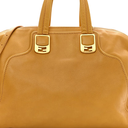 Fendi Vitello Dolce Marmol Large Chameleon Tote Yellow 7 of 11