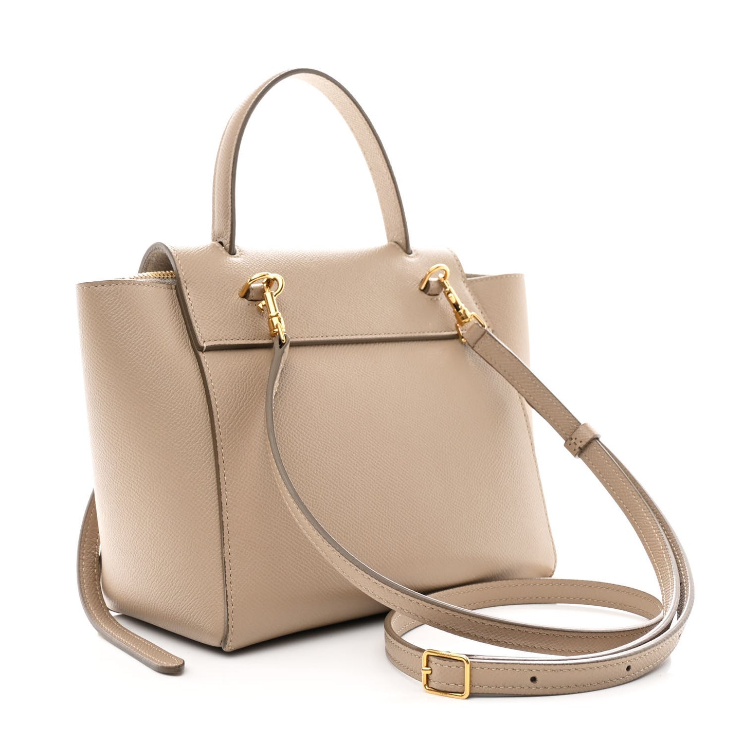 Grained Calfskin Nano Belt Bag Light Taupe