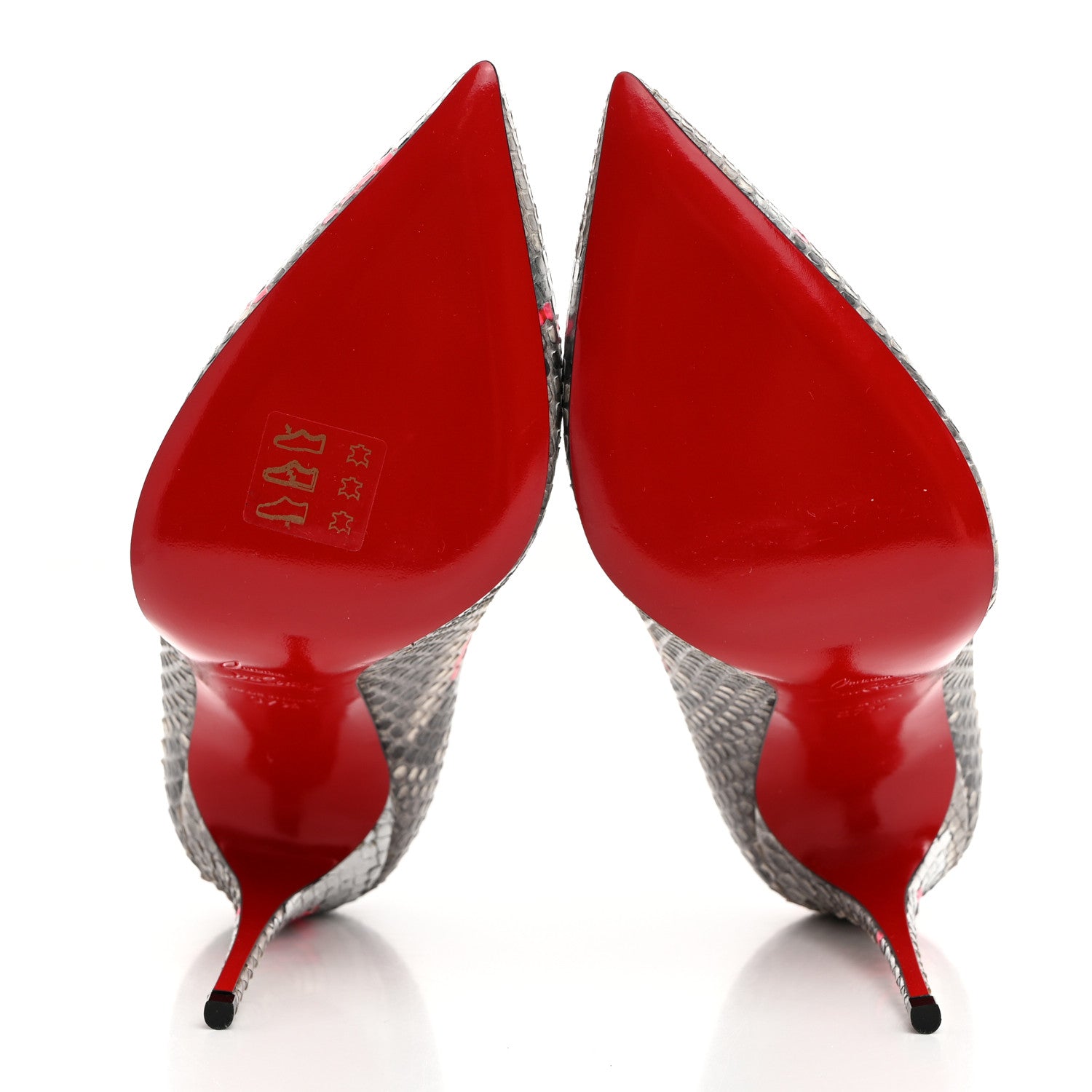 Christian Louboutin Snakeskin Nappa Space Pigalle Follies 100 Pumps 37.5 Roccia Magnifique 5 of 8