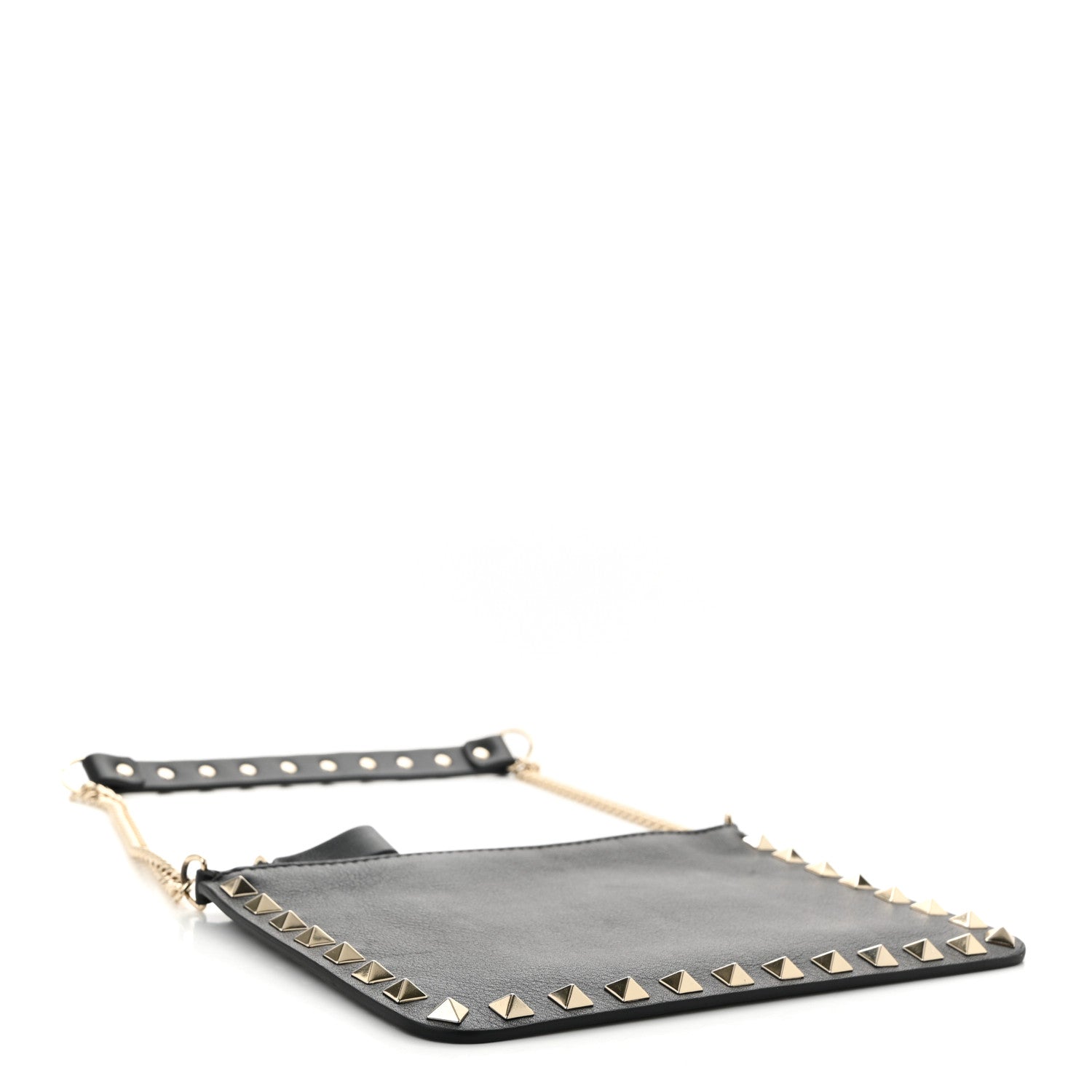 Valentino Garavani Vitello Rockstud Pouch On Chain Black 4 of 11