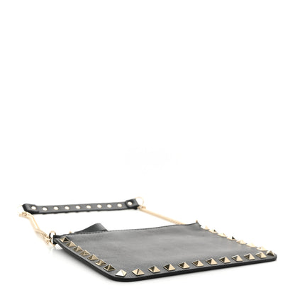 Valentino Garavani Vitello Rockstud Pouch On Chain Black 4 of 11