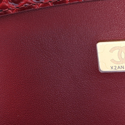 Chanel Calfskin Crocodile Embossed Archetype Large Shopping Tote Burgundy Burgundy 7 of 10