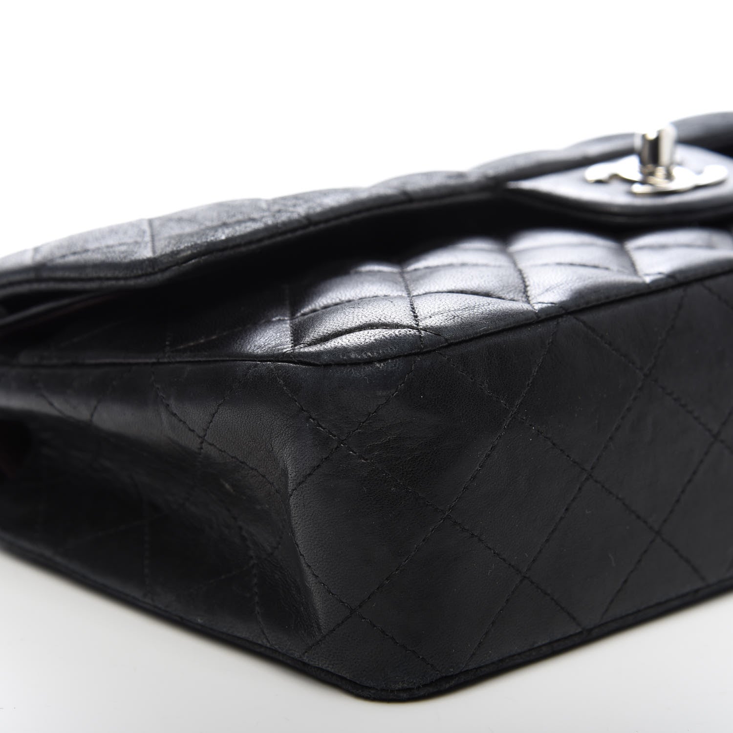 Chanel Lambskin Quilted Medium Double Flap Black 6 of 13