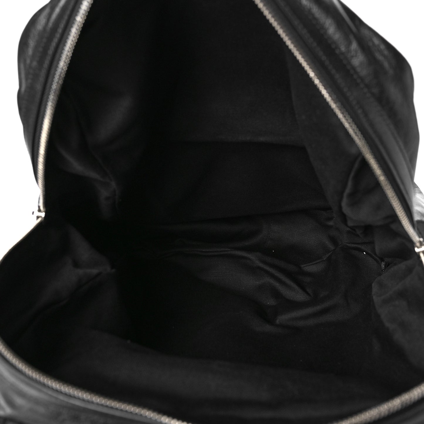 Fluffy Calfskin Mesh Nylon Medium Morpheus Double Buckle Backpack Black