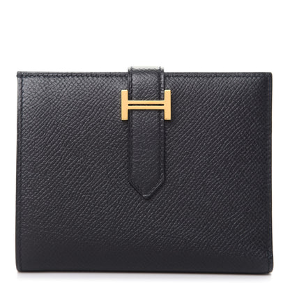 Hermes Epsom Bearn Compact Wallet Black 1 of 7