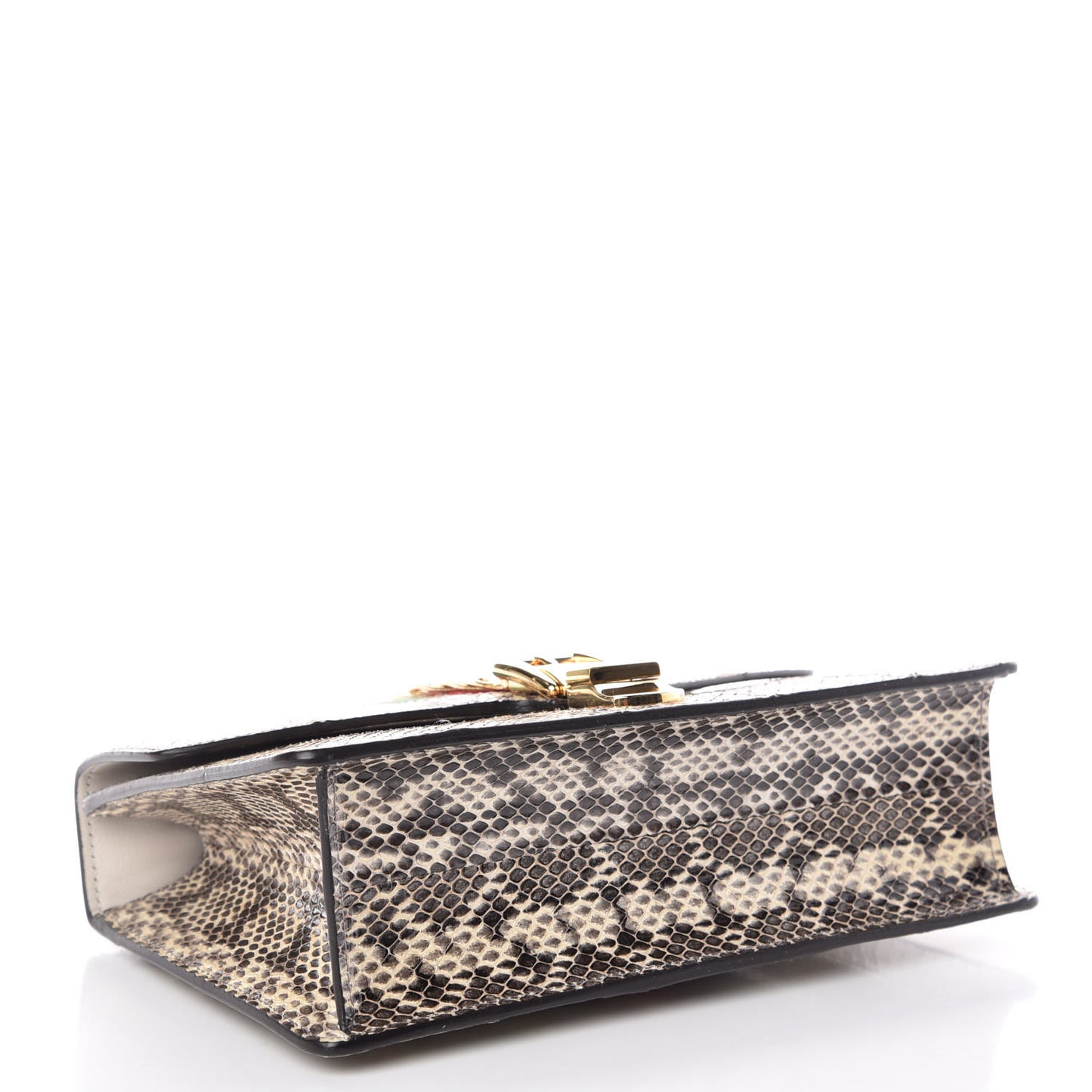 Snakeskin Small Sylvie Shoulder Bag Grey