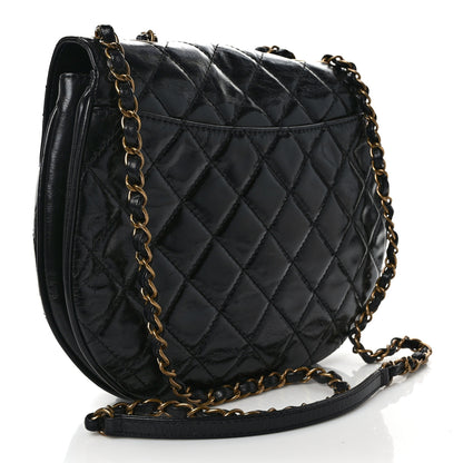 Chanel Glazed Calfskin Quilted Medium Bubble CC Flap Black 3 of 10