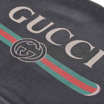 Gucci Pebbled Calfskin Medium Logo Portfolio Clutch Black 10 of 10