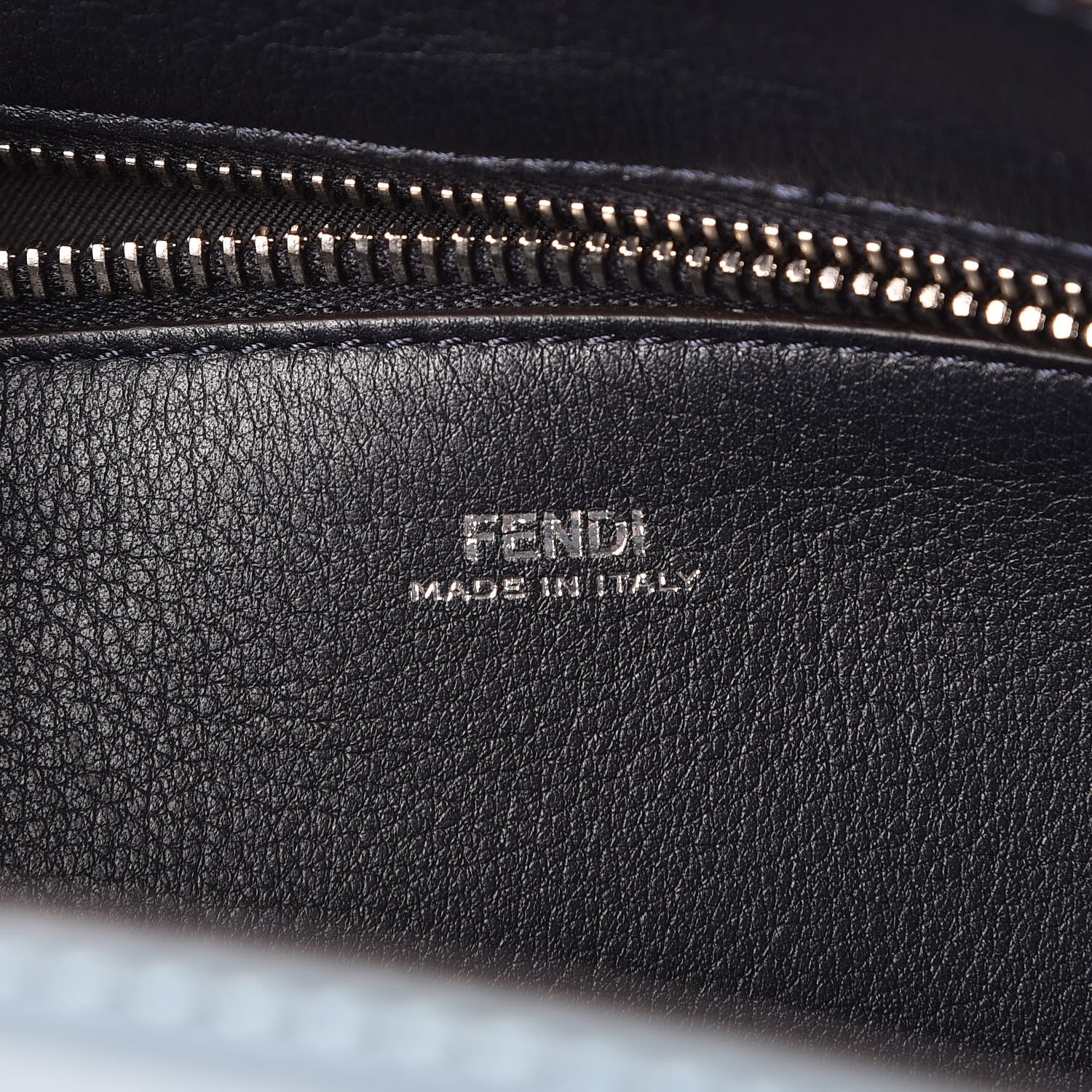 Fendi Vitello Baltico Dolce DotCom Satchel Riviera Blue Notte 7 of 10