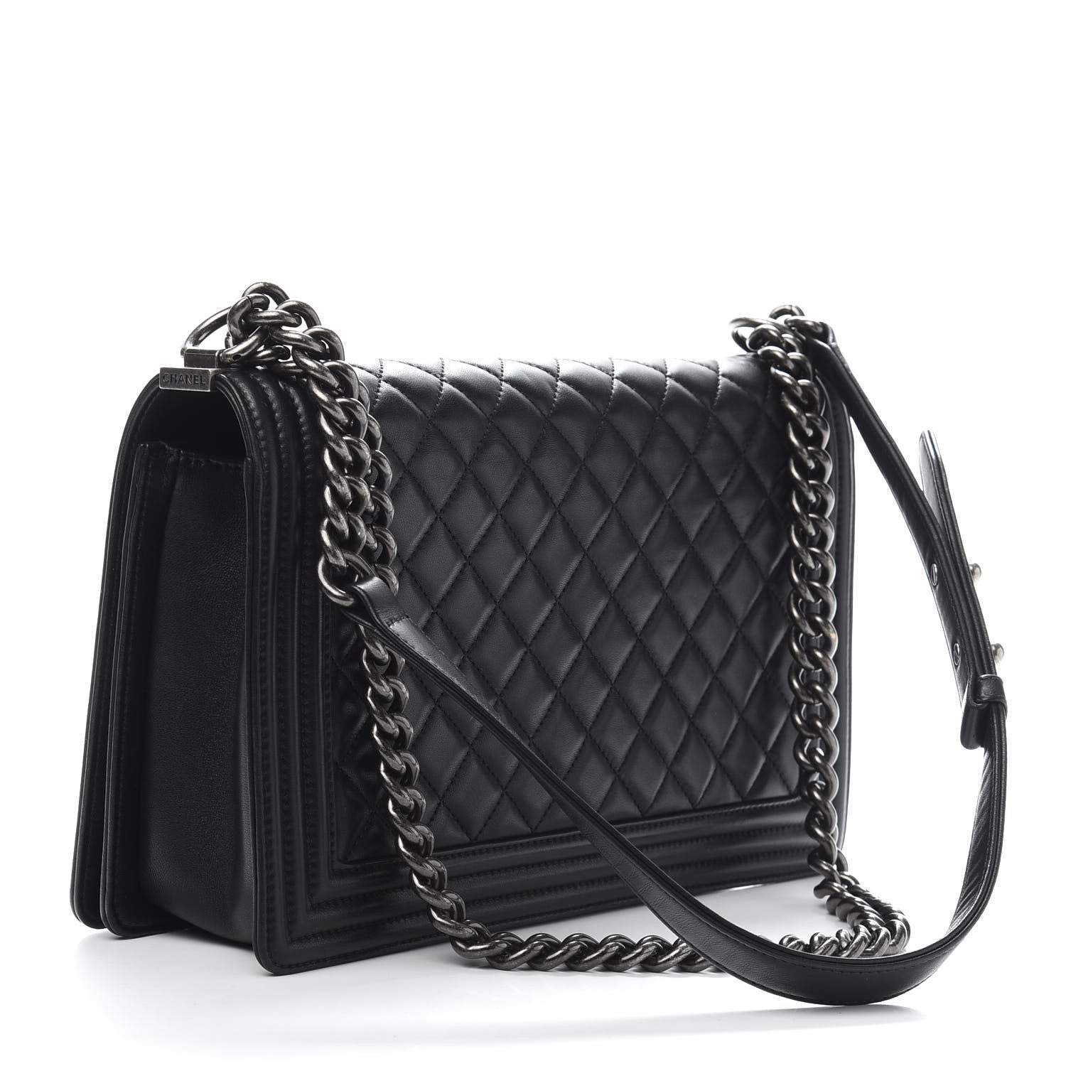 Chanel Lambskin Quilted New Medium Boy Flap Black 3 of 12