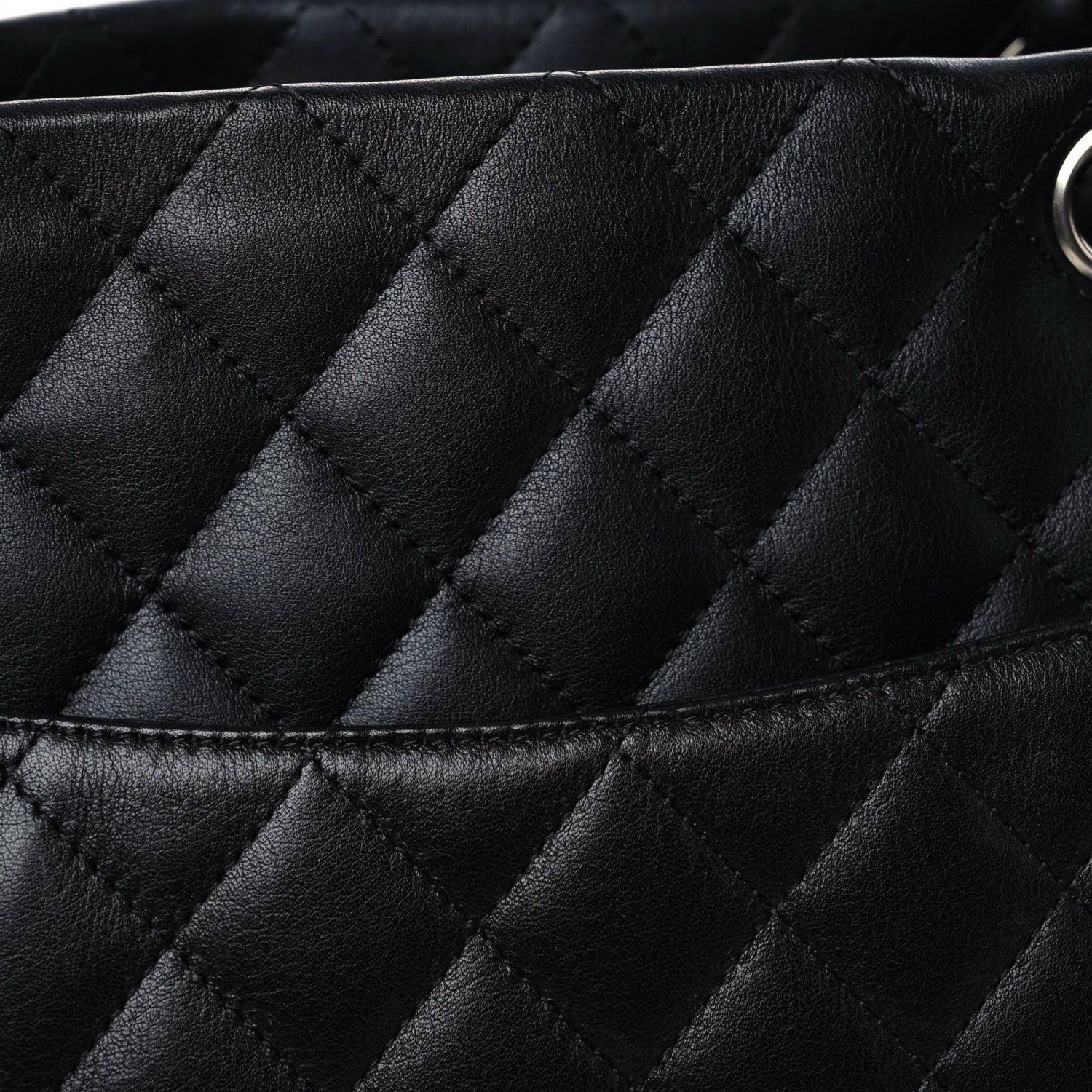 Chanel Calfskin Quilted Large Cambon Tote Black White 19 of 21
