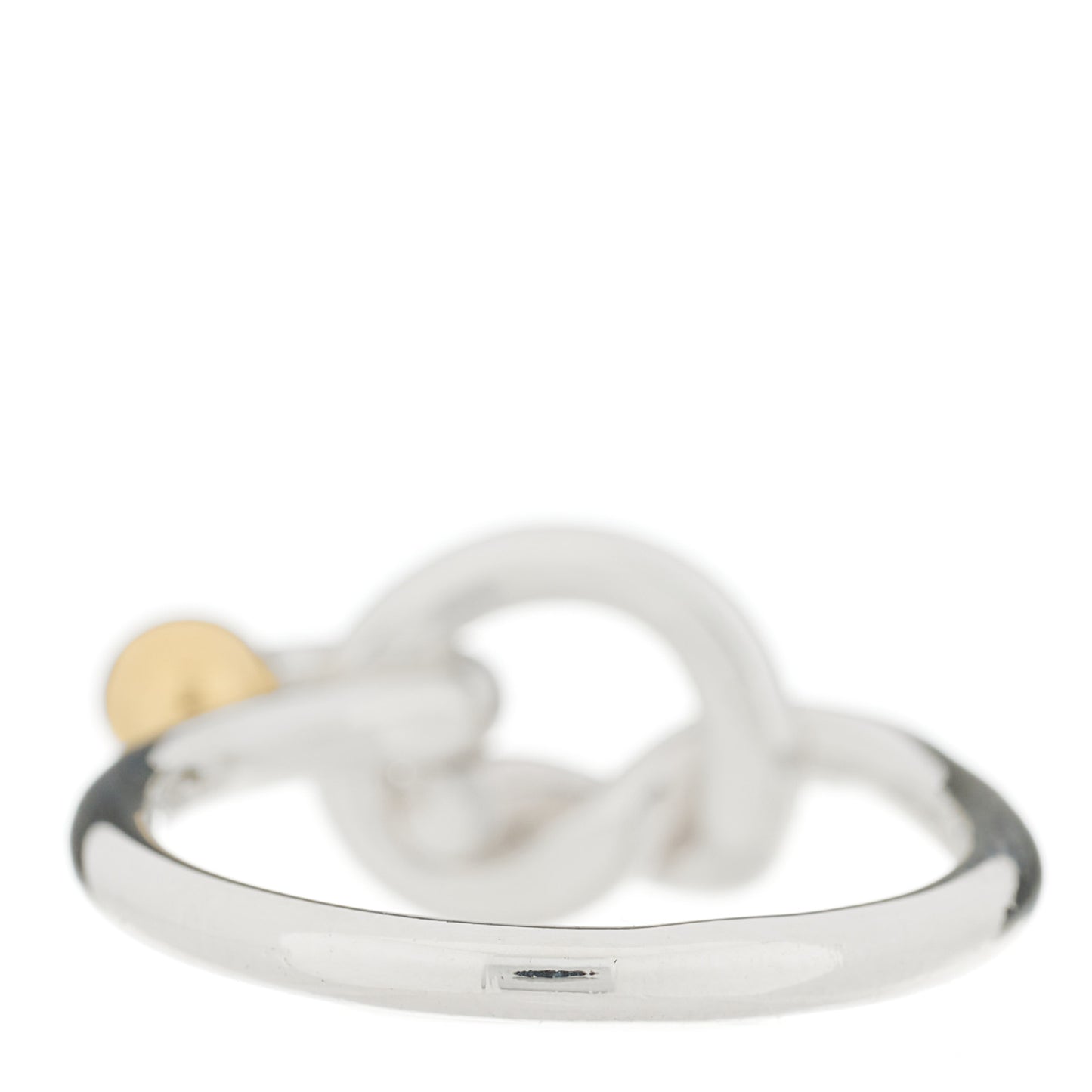Sterling Silver 18K Yellow Gold Love Knot Ring 50 5.5