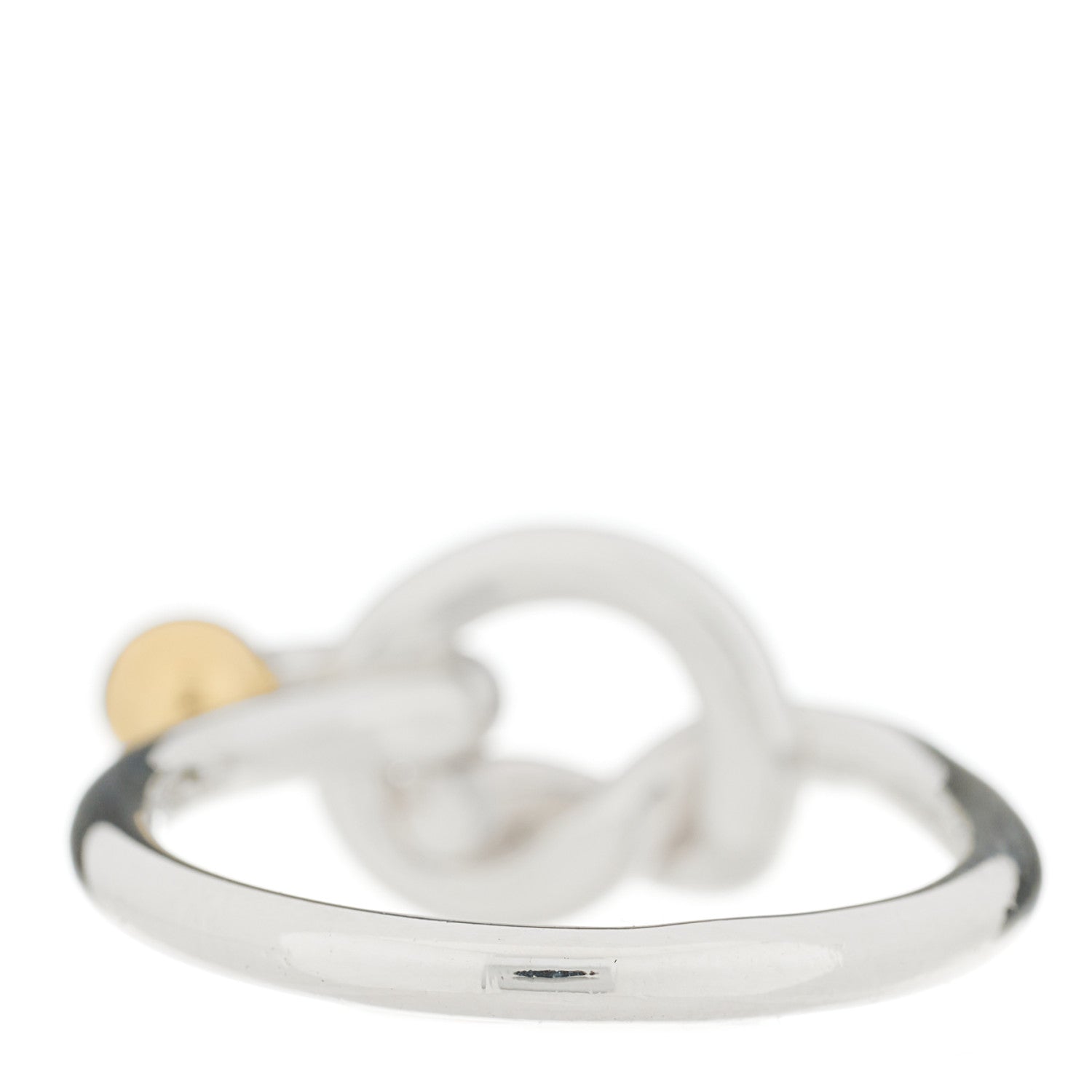 Tiffany Sterling Silver 18K Yellow Gold Love Knot Ring 50 5.5 3 of 4