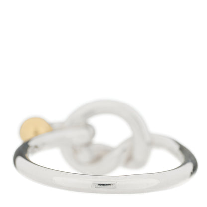 Tiffany Sterling Silver 18K Yellow Gold Love Knot Ring 50 5.5 3 of 4