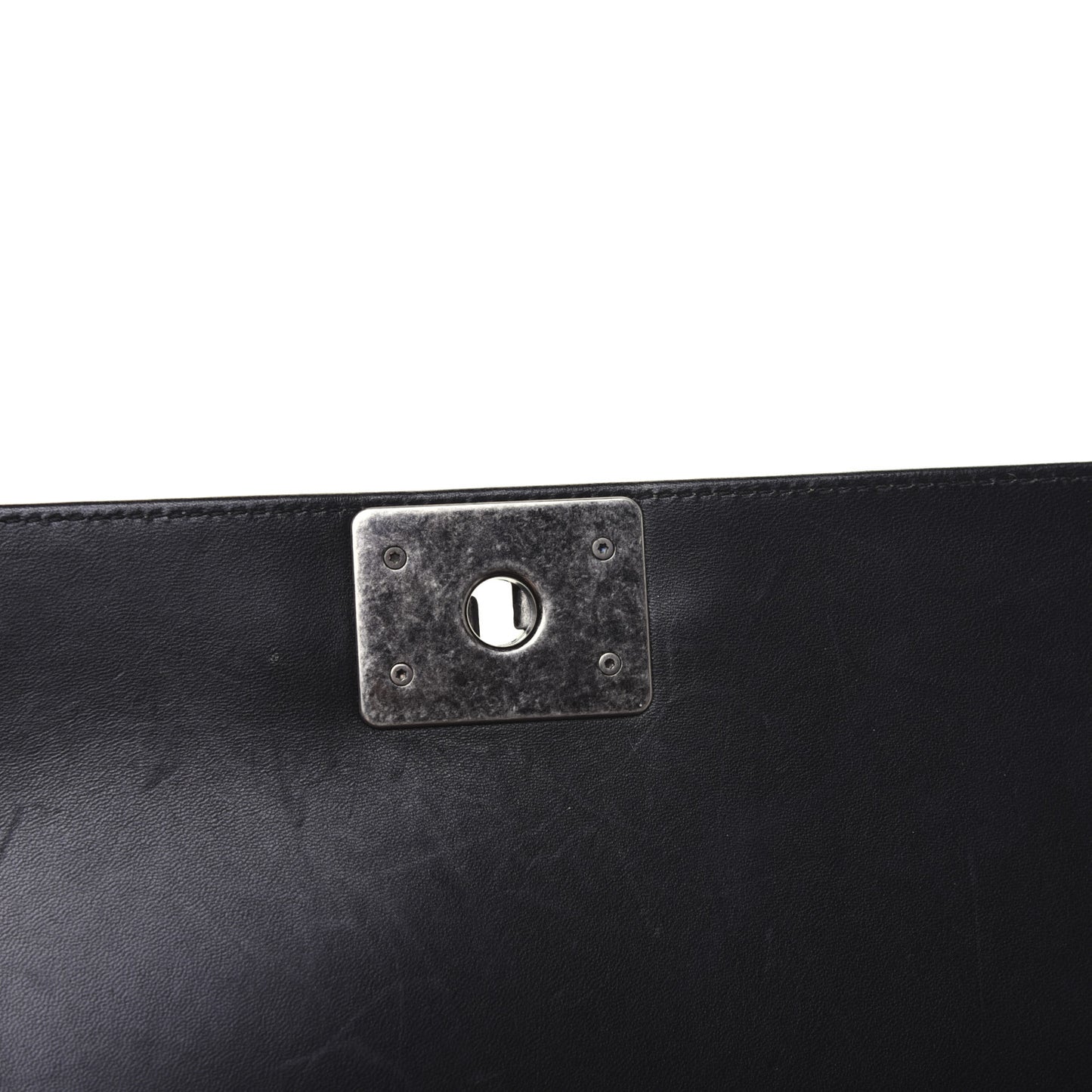 Lambskin Pleated Medium Boy Flap Black