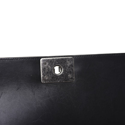 Chanel Lambskin Pleated Medium Boy Flap Black 11 of 16