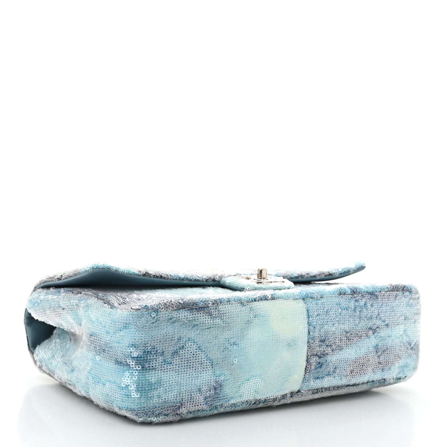 Sequin Large Waterfall Flap Light Blue