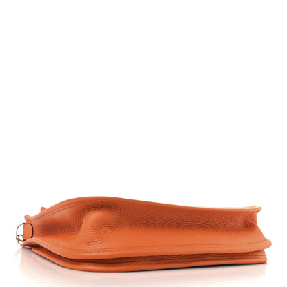 Hermes Taurillon Clemence EVELYNE III PM Orange 4 of 11