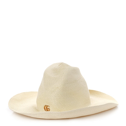 Gucci Raffia Double G Bucket Hat M Ivory 1 of 7