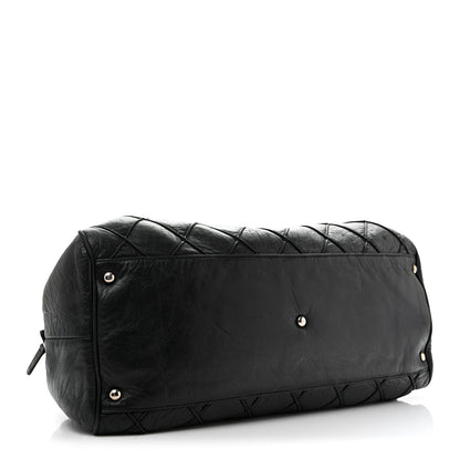 Chanel Lambskin Quilted Large Bowler Black 4 of 13