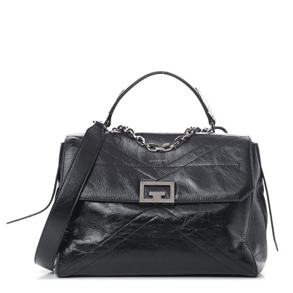 Givenchy Creased Patent Calfskin Small ID Flap Black 1 of 4