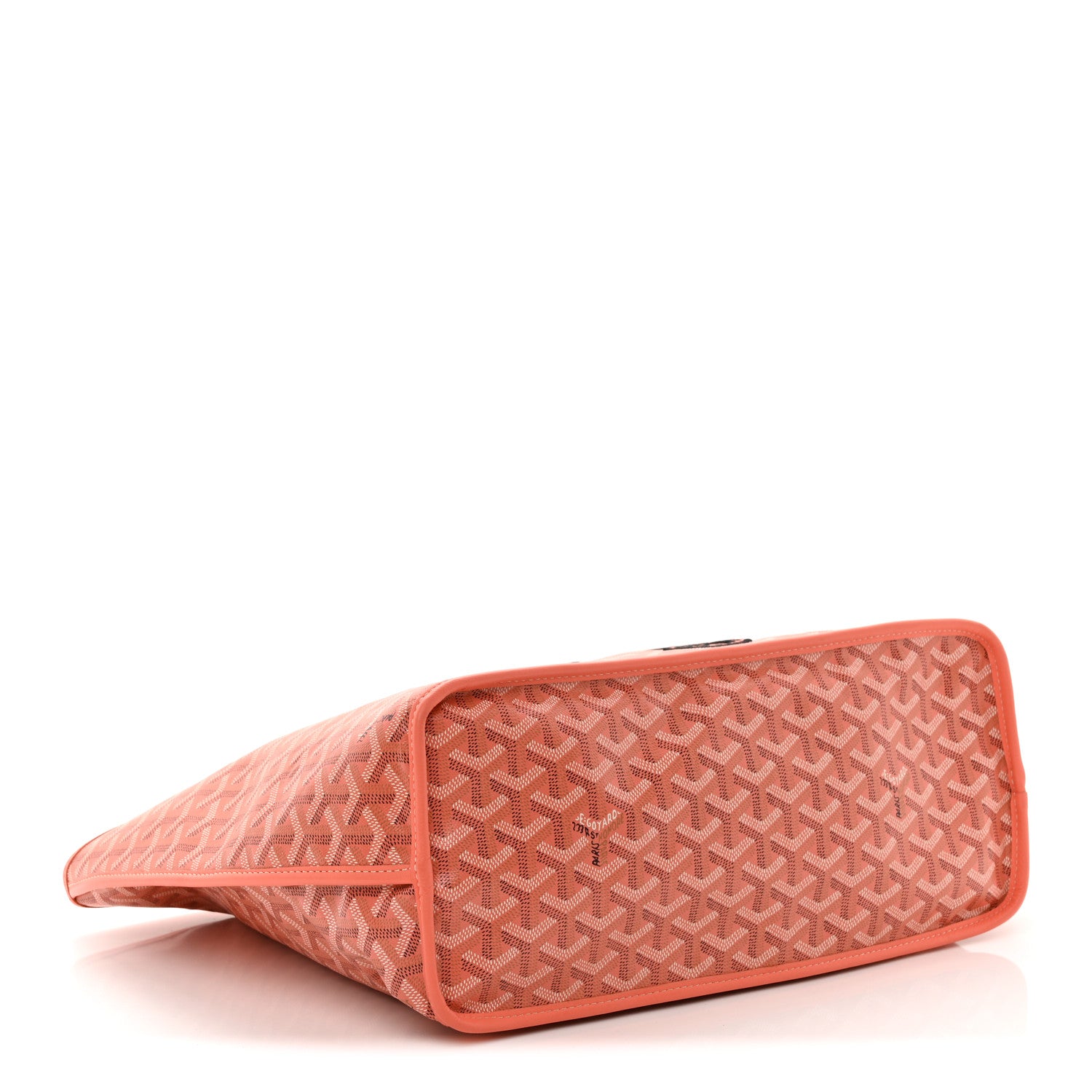 Goyard Goyardine Embroidered Seahorse Reversible Anjou PM Coral 8 of 19