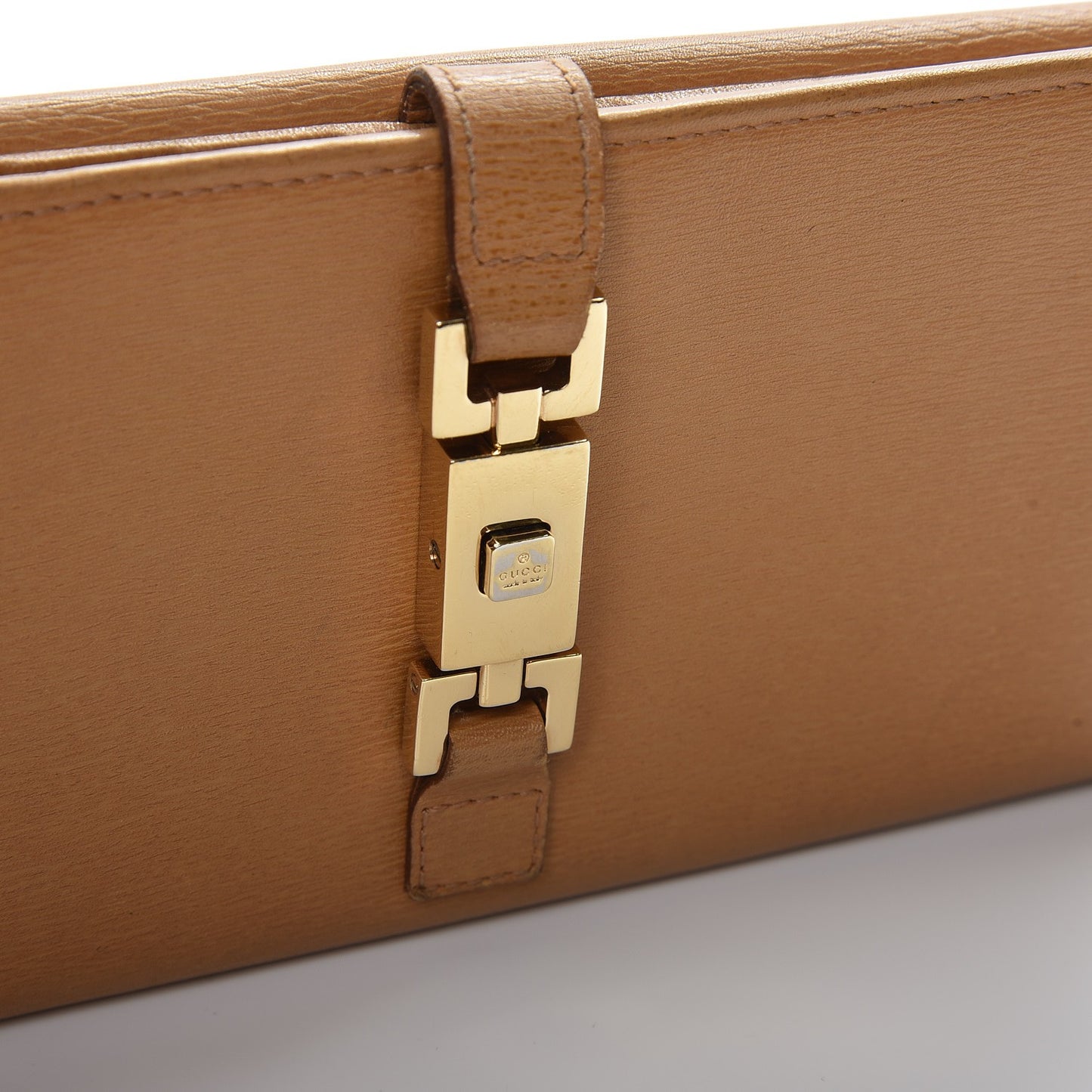 Calfskin Continental Bardot Wallet Camel