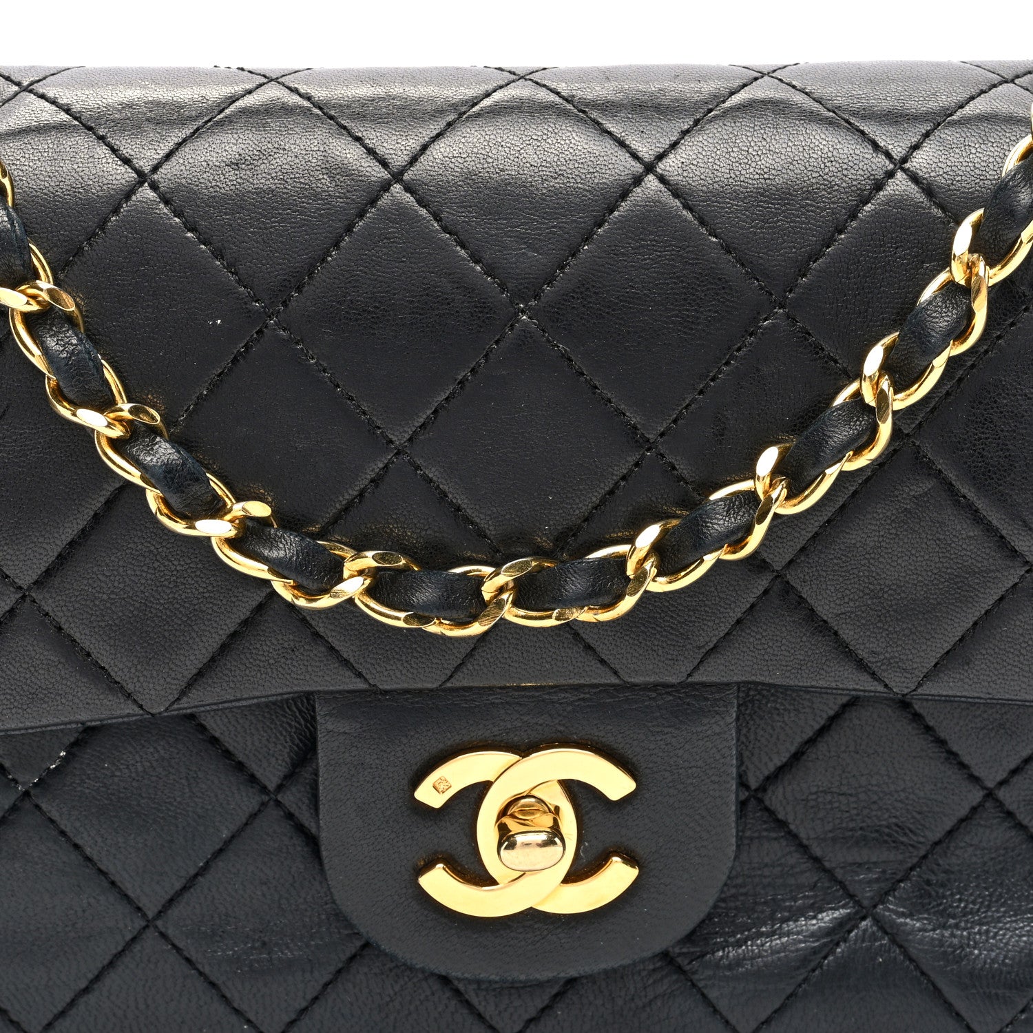 Chanel Lambskin Quilted Small Double Flap Black 8 of 10