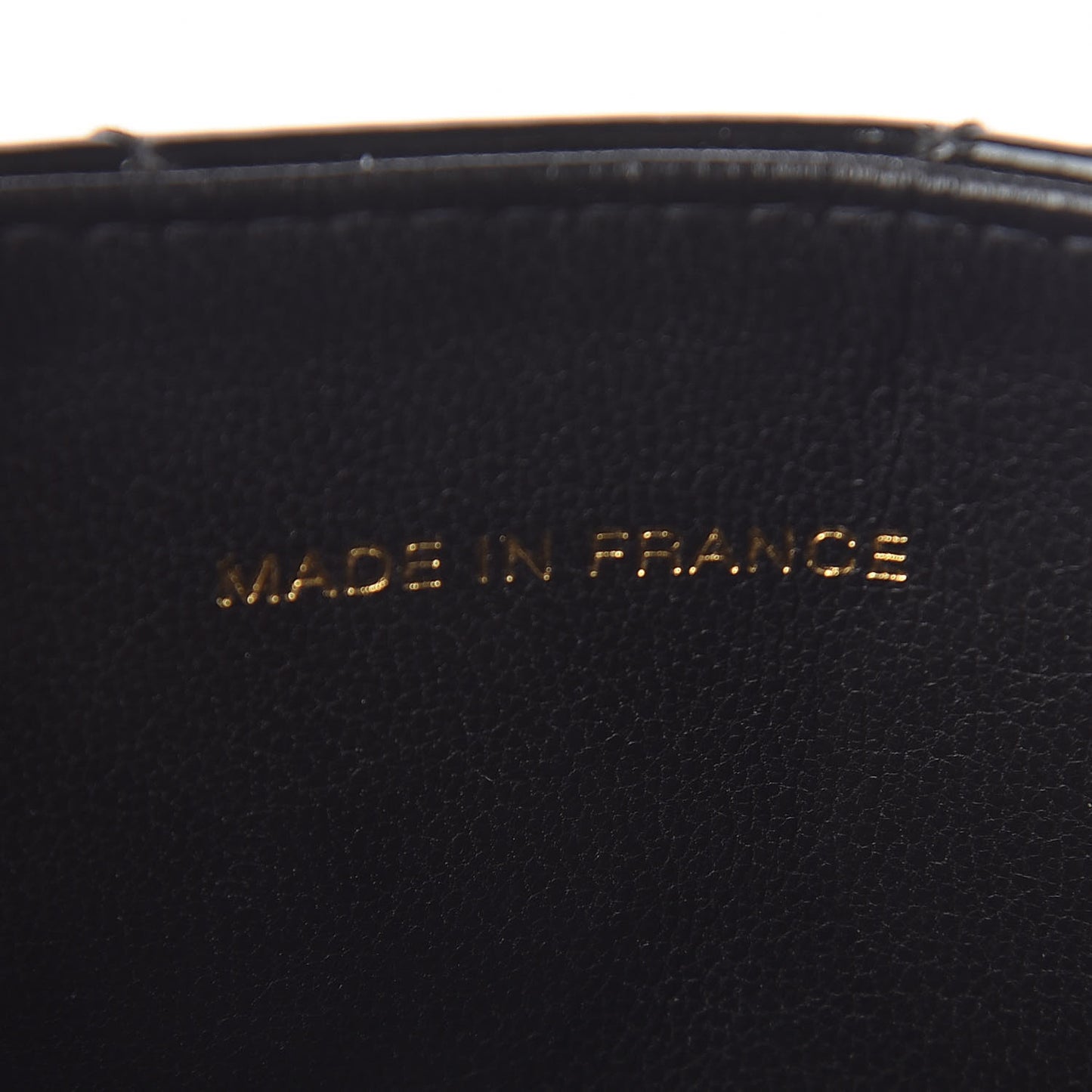 Glazed Calfskin Stitched Shoulder Flap Bag Black