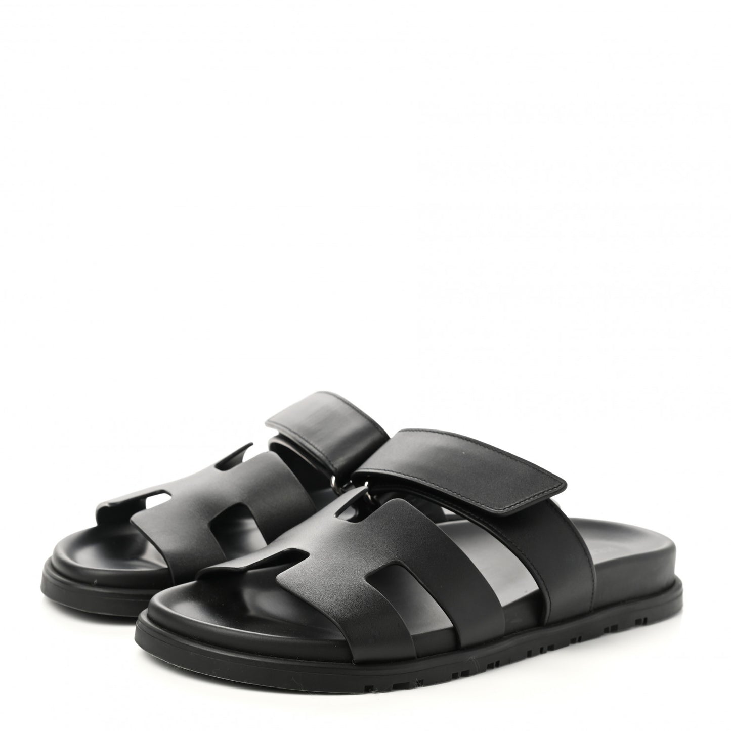 Calfskin Womens Chypre Sandals 37.5 Black