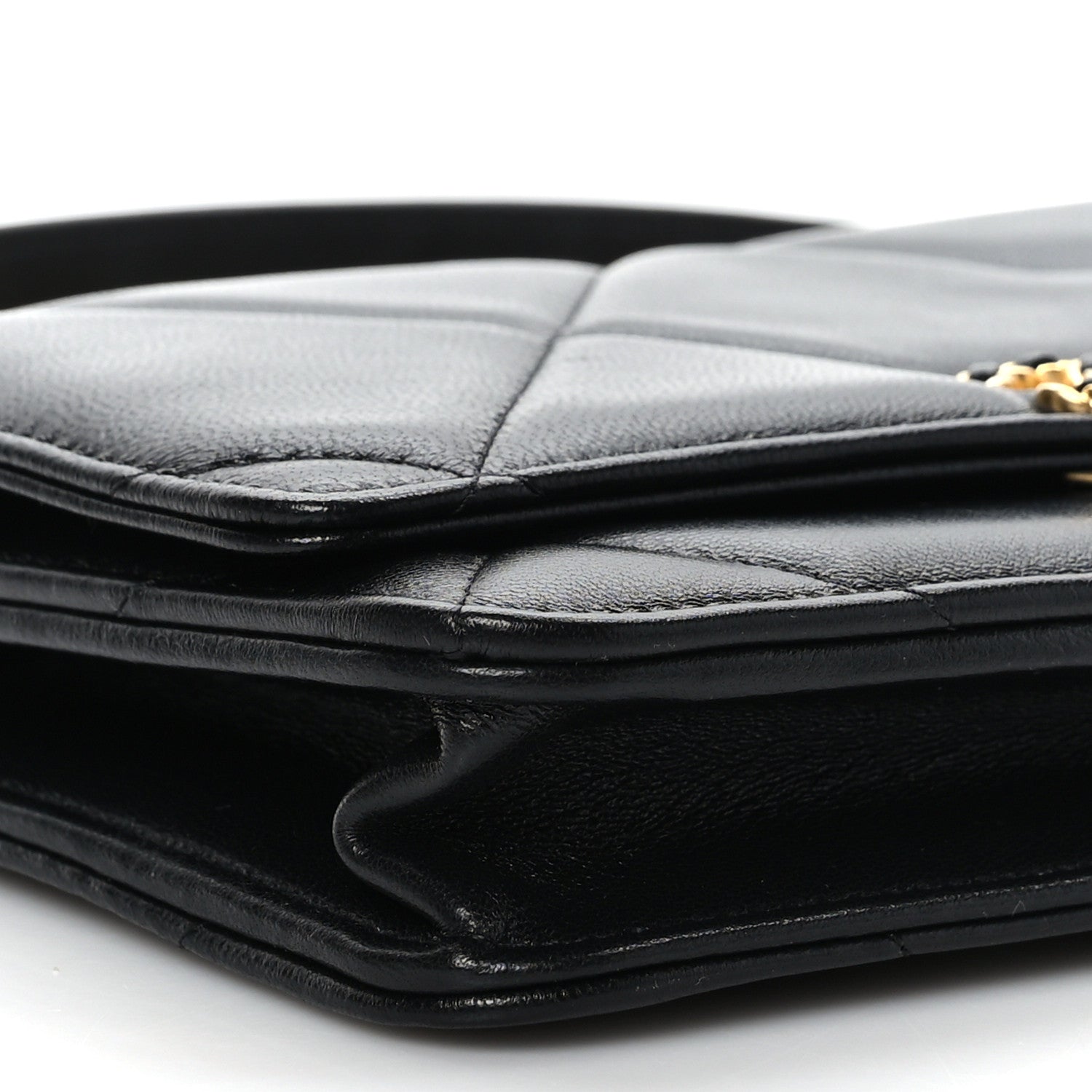 Chanel Lambskin Quilted Chanel 19 Wallet On Chain WOC Black 8 of 9