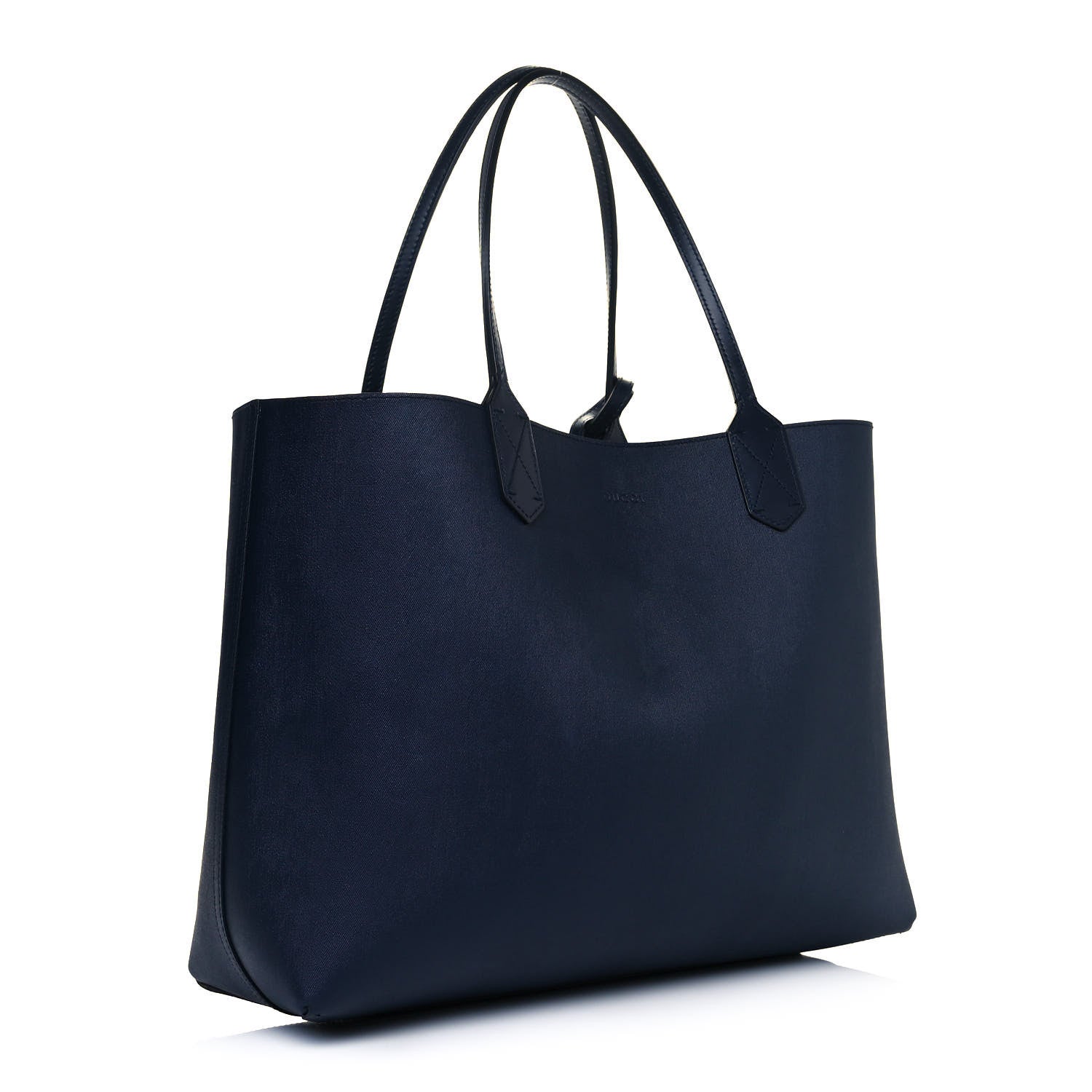 Gucci GG Supreme Monogram Blooms Medium Reversible Tote Beige Blue Navy 9 of 15